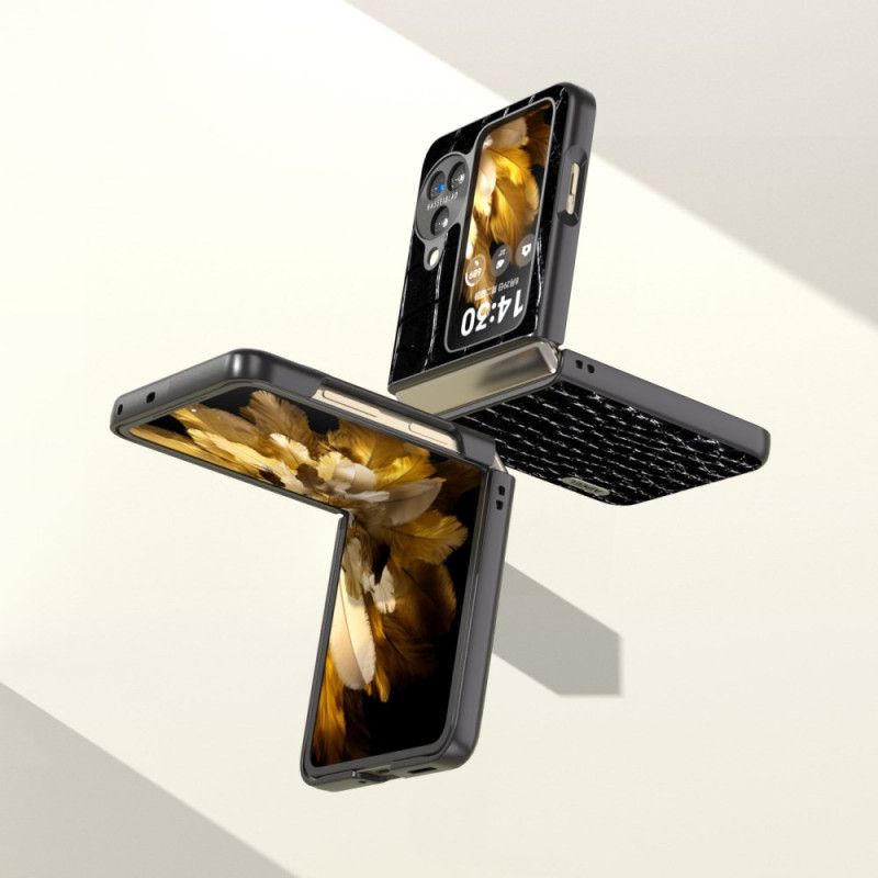 Etui Oppo Find N3 Flip Tekstura Krokodyla