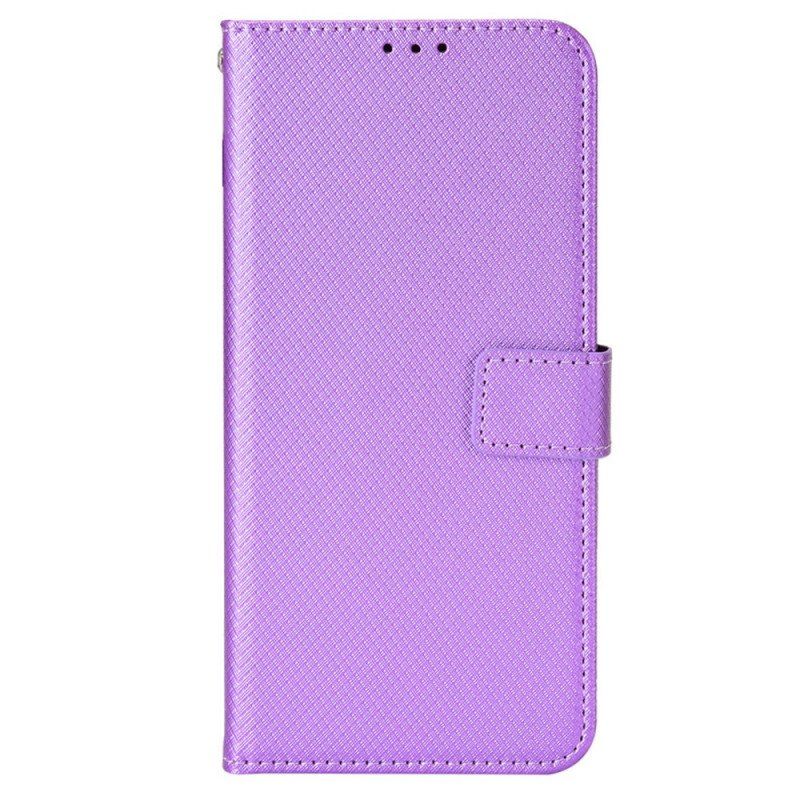 Etui Folio do Oppo Find X5 Pro z Łańcuch Stylowa Sztuczna Skóra Z Paskami