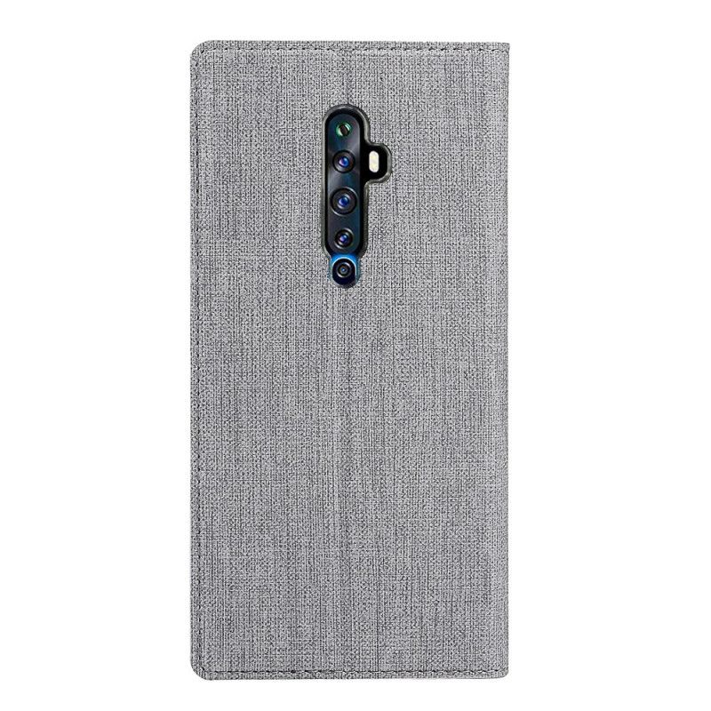 Flip Kotelot Oppo Reno 2Z Szary Czarny Teksturowany Etui Ochronne