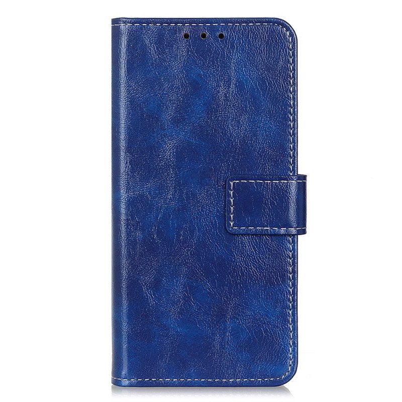 Etui Folio do iPhone 15 Lakierowane Z Widocznymi Szwami