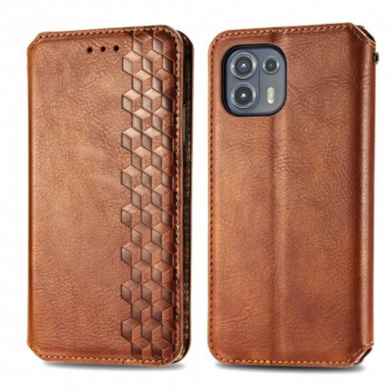 Flip Kotelot Motorola Edge 20 Lite Tekstura Diamentowa Ze Sztucznej Skóry