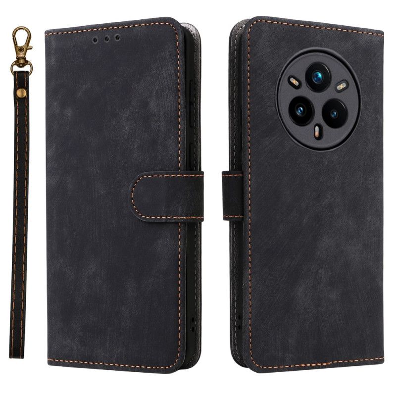 Etui Folio Do Realme 14 Pro Plus 5g Efekt Zamszu Z Ochroną Rfid