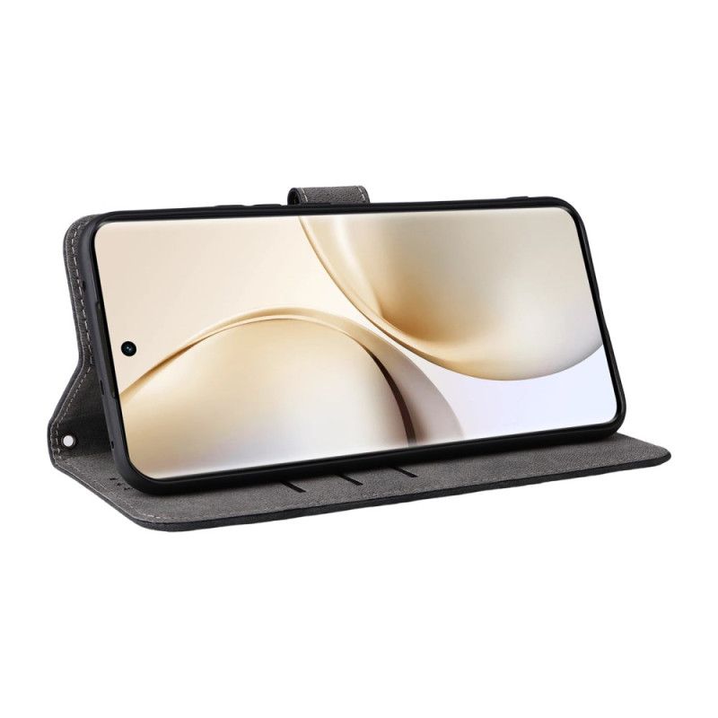 Etui Folio Do Realme 14 Pro Plus 5g Efekt Zamszu Z Ochroną Rfid