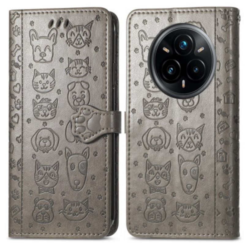 Etui Folio Realme 14 Pro Plus 5g Animowane Zwierzęta Etui Ochronne