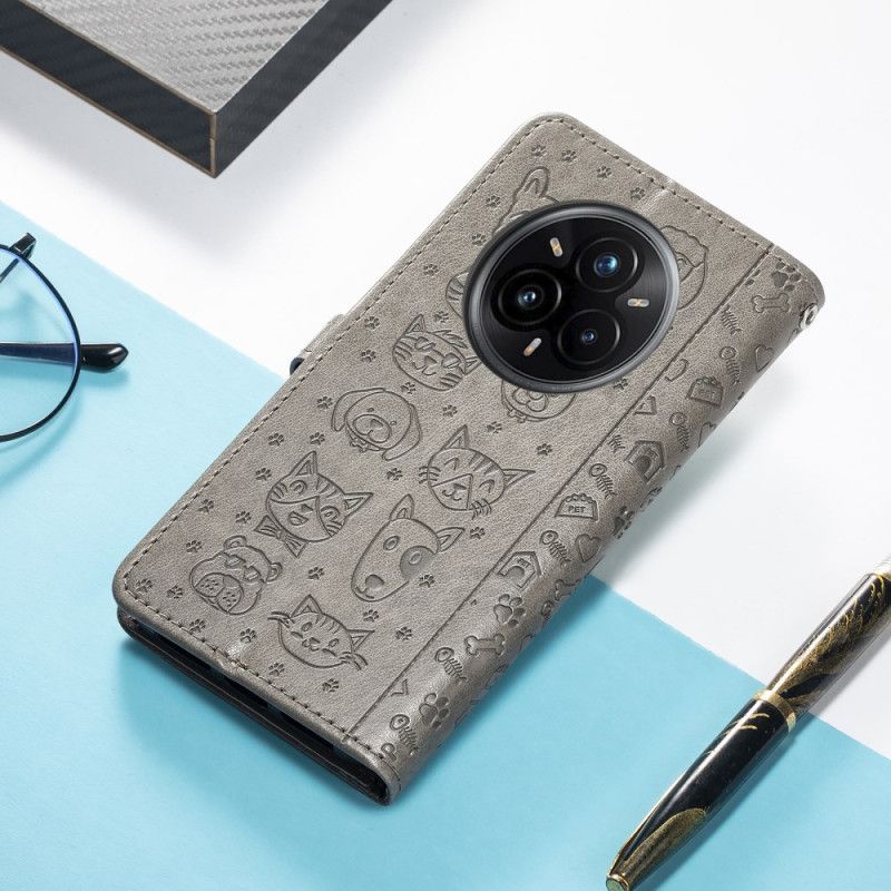 Etui Folio Realme 14 Pro Plus 5g Animowane Zwierzęta Etui Ochronne