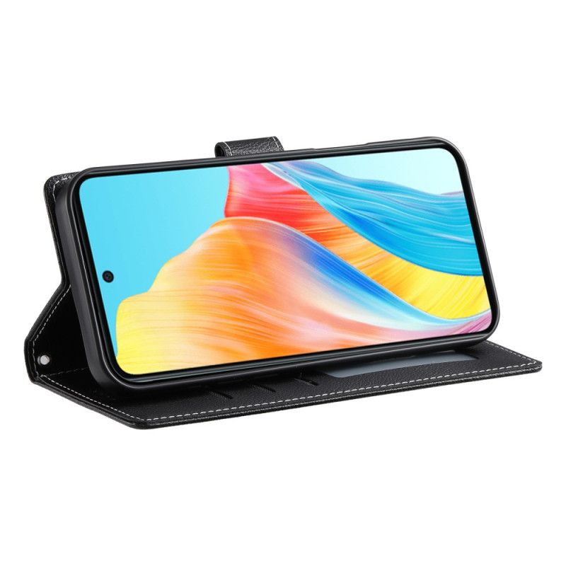 Etui Folio Realme 14 Pro Plus 5g Gładki Z Paskiem Etui Ochronne