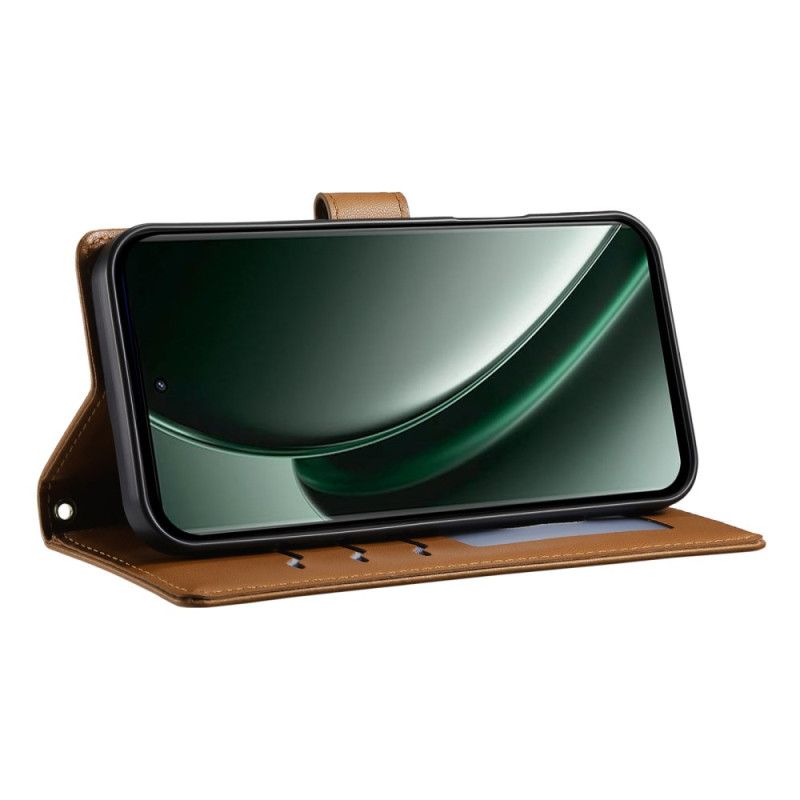 Etui Folio Realme 14 Pro Plus 5g Pikowany Z Paskiem I Paskiem Na Ramię Etui Ochronne