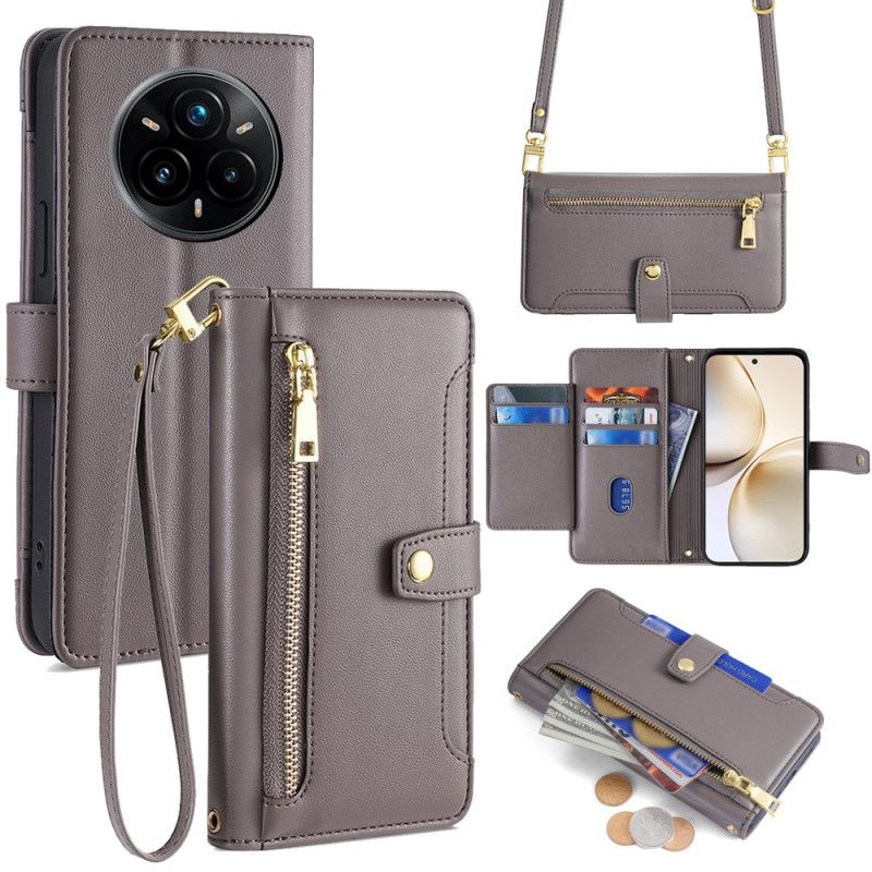 Etui Folio Realme 14 Pro Plus 5g Portfel Ze Smyczą I Paskiem Na Ramię Etui Ochronne