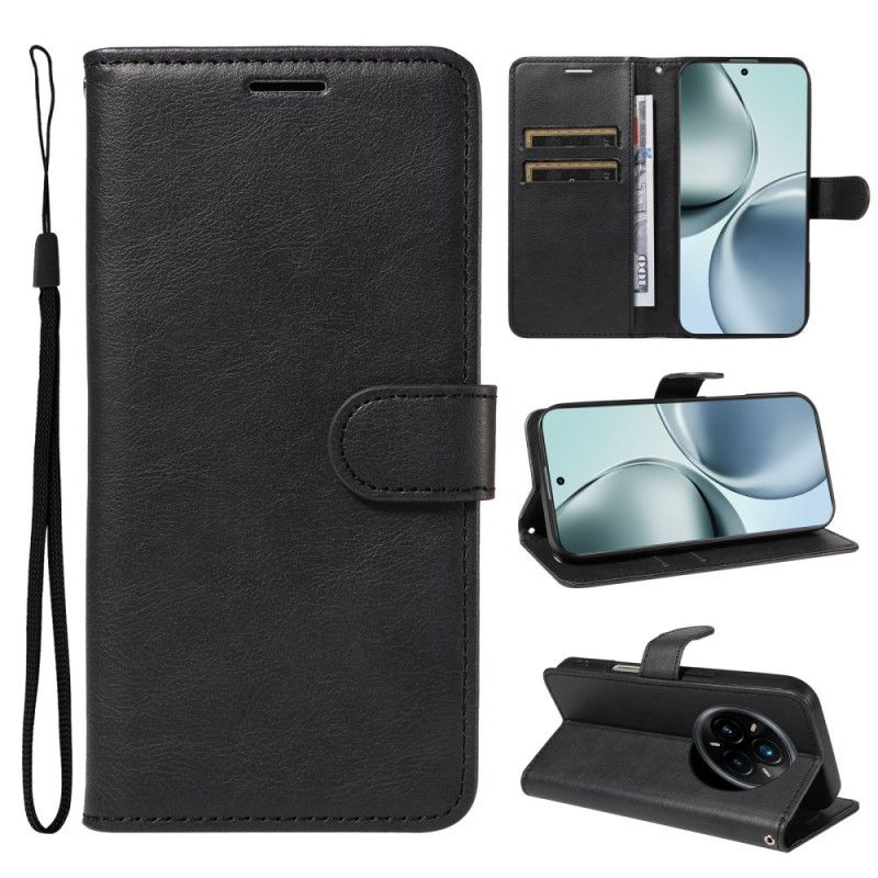 Obudowa Realme 14 Pro Plus 5g Etui Na Telefon Gładki Pasek Ze Sztucznej Skóry