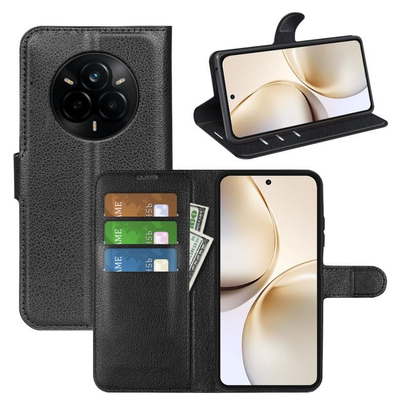 Obudowa Realme 14 Pro Plus 5g Etui Na Telefon Klasyczna Sztuczna Skóra Liczi