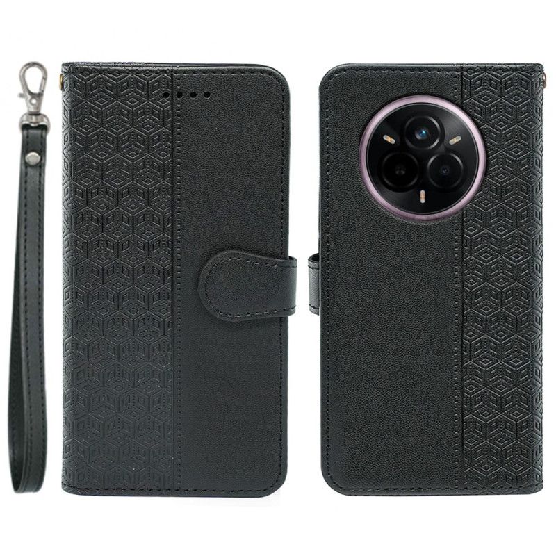 Pokrowce Realme 14 Pro Plus 5g Pasek Ze Wzorem Sześciennym