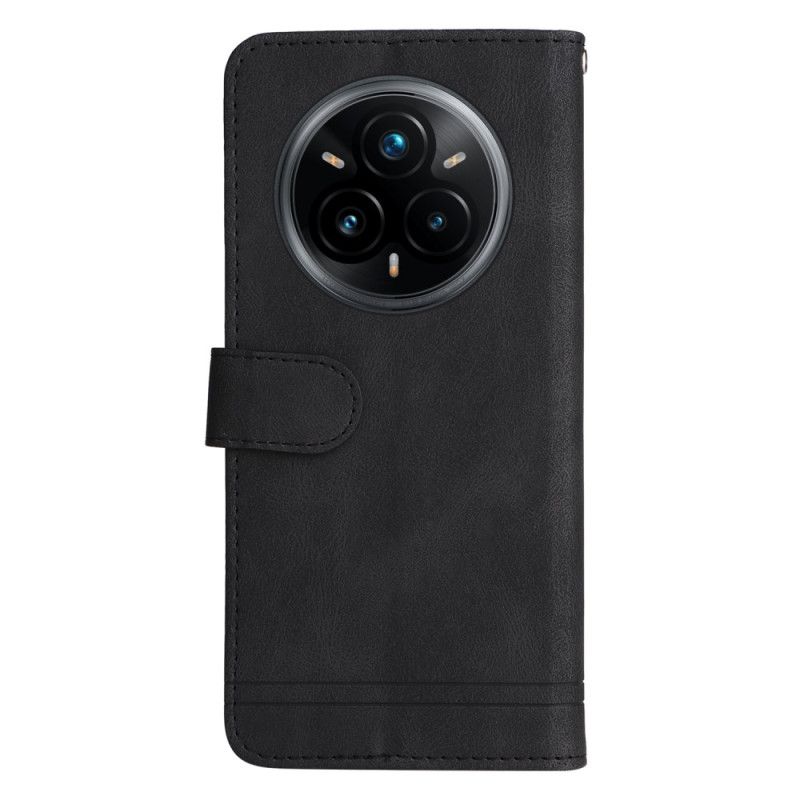 Skórzany Futerał Realme 14 Pro Plus 5g Etui Na Telefon Efekt Vintage Z Nitami