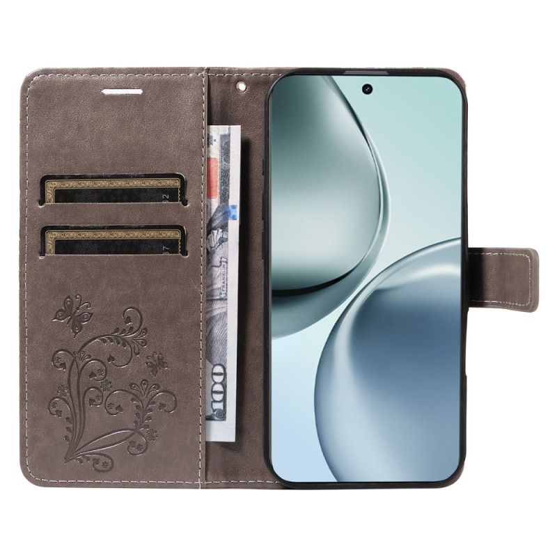 Skórzany Futerał Realme 14 Pro Plus 5g Etui Na Telefon Gigantyczne Motyle