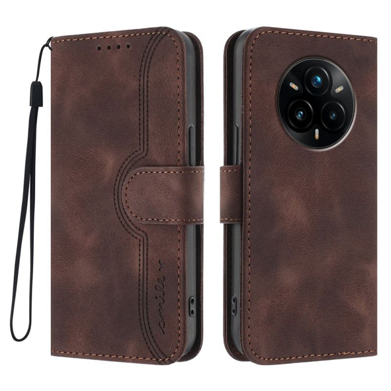 Skórzany Futerał Realme 14 Pro Plus 5g Etui Na Telefon Uśmiech