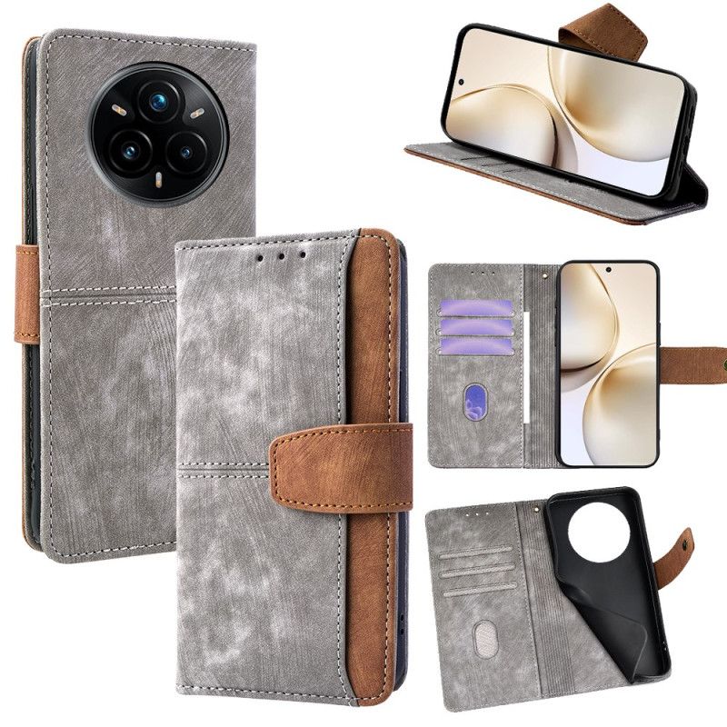 Skórzany Futerał Realme 14 Pro Plus 5g Etui Na Telefon Vintage Design Z Blokadą Rfid