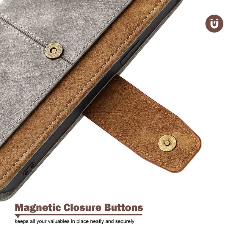 Skórzany Futerał Realme 14 Pro Plus 5g Etui Na Telefon Vintage Design Z Blokadą Rfid