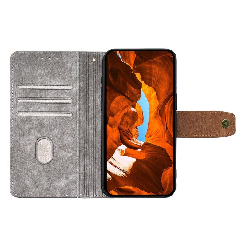 Skórzany Futerał Realme 14 Pro Plus 5g Etui Na Telefon Vintage Design Z Blokadą Rfid