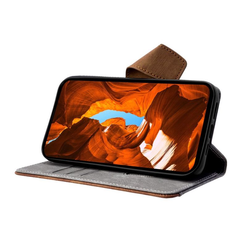 Skórzany Futerał Realme 14 Pro Plus 5g Etui Na Telefon Vintage Design Z Blokadą Rfid