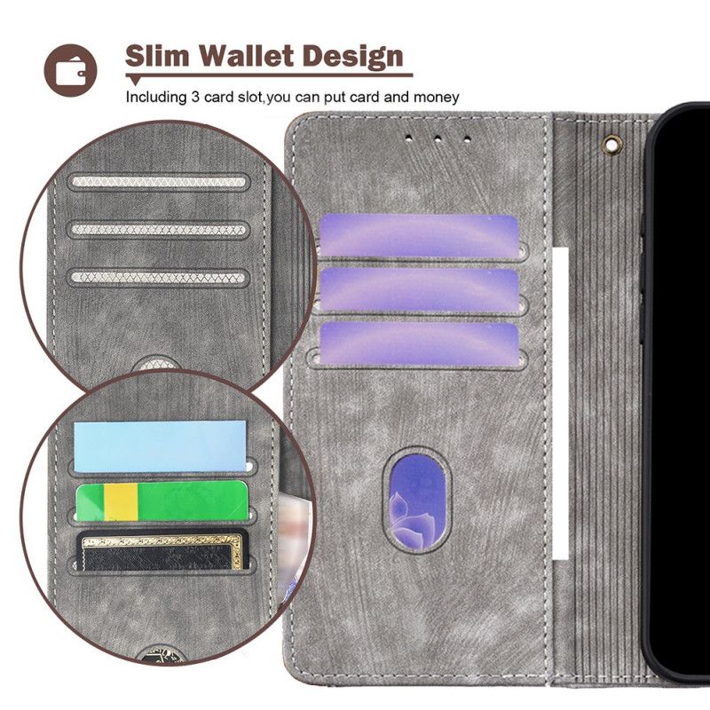 Skórzany Futerał Realme 14 Pro Plus 5g Etui Na Telefon Vintage Design Z Blokadą Rfid