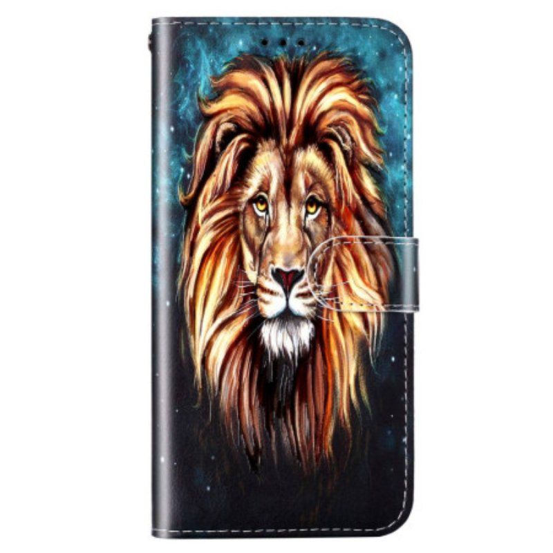 Etui Folio do Xiaomi 12 Lite z Łańcuch Smycz Lew