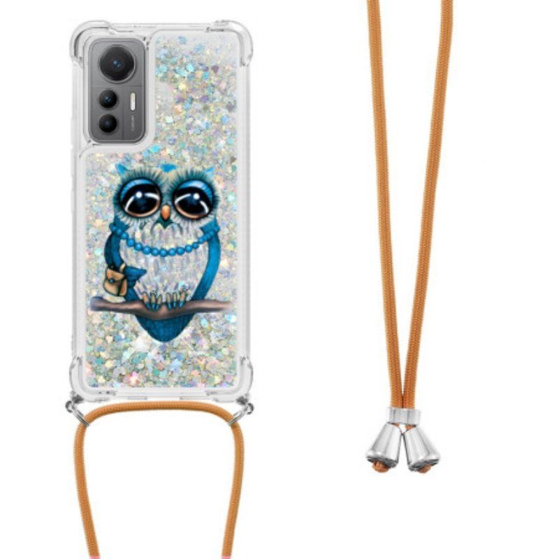 Futerały do Xiaomi 12 Lite ze Sznurkiem Cekinowy Sznurek Mrs. Owl