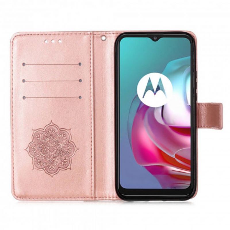 Etui Folio Do Moto G30 / G10 Łapacz Snów Z Efektem Skóry