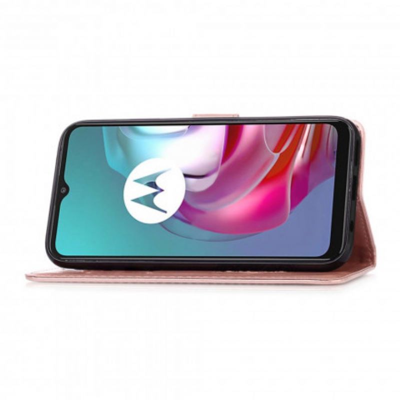 Etui Folio Do Moto G30 / G10 Łapacz Snów Z Efektem Skóry