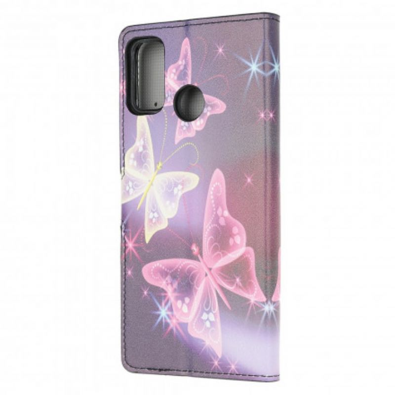 Etui Folio Moto G30 / G10 Kolor Motyla Etui Ochronne