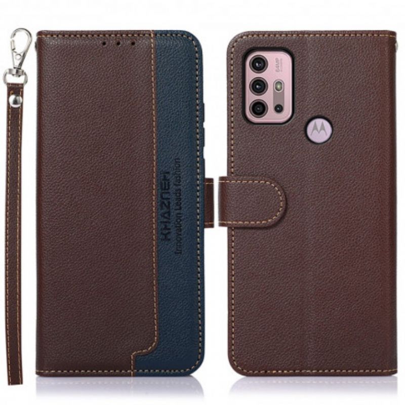 Etui Folio Moto G30 / G10 Lychee Style Rfid Khazneh