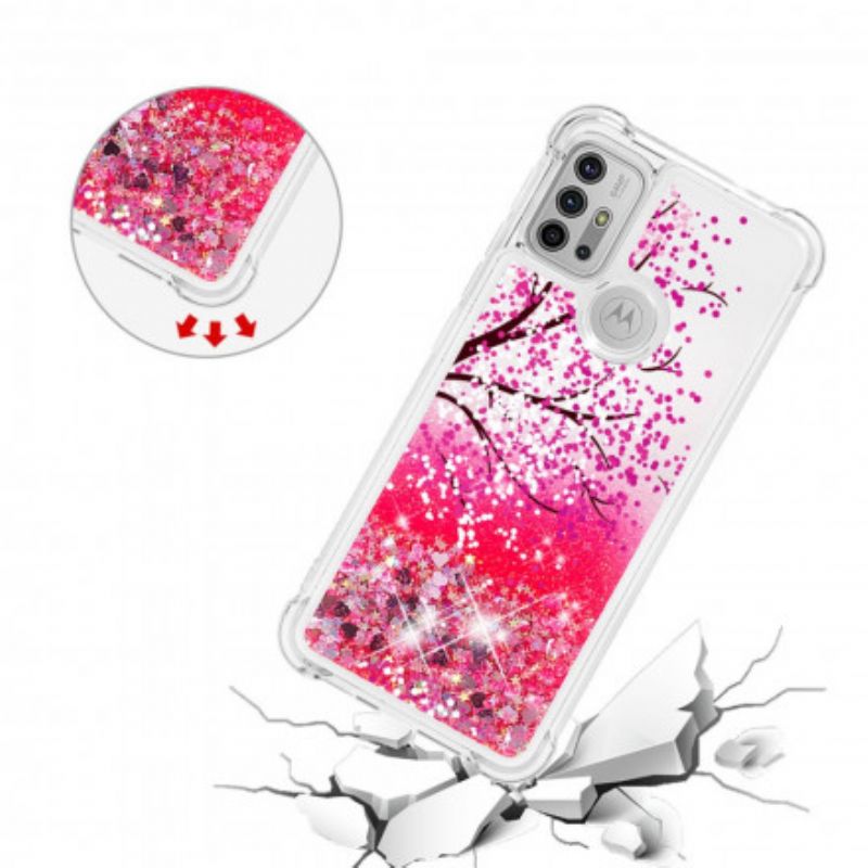 Etui Moto G30 / G10 Brokatowe Drzewo