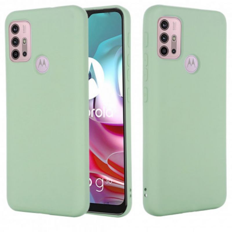 Etui Moto G30 / G10 Płynny Silikon Ze Smyczą Etui Ochronne