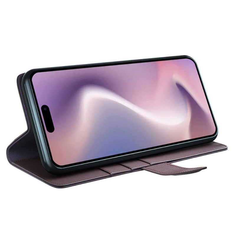Skórzany Futerał iPhone 16 Etui Na Telefon Prawdziwa Skóra