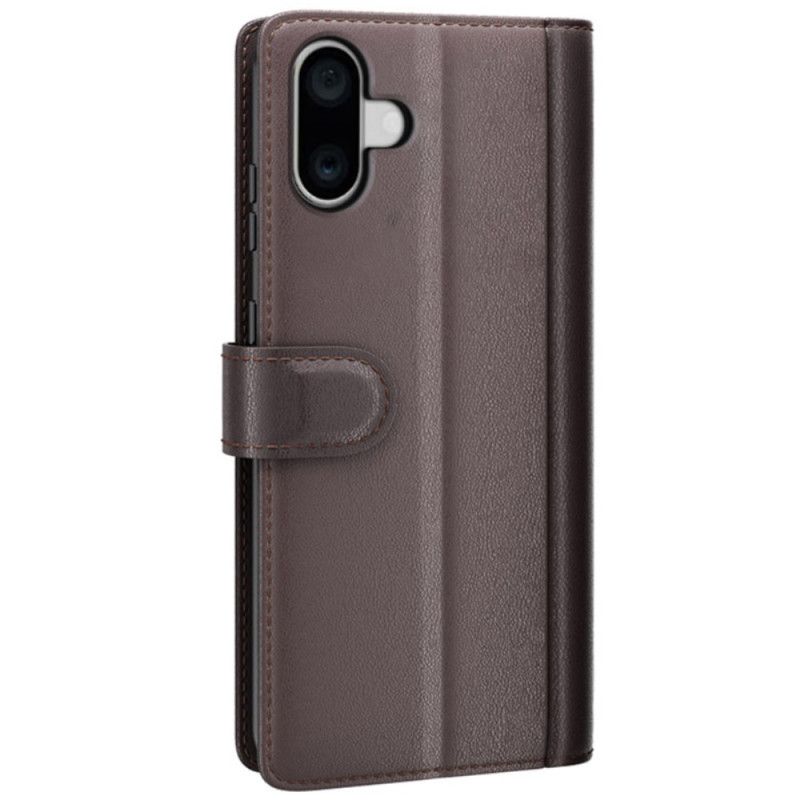 Skórzany Futerał iPhone 16 Etui Na Telefon Prawdziwa Skóra