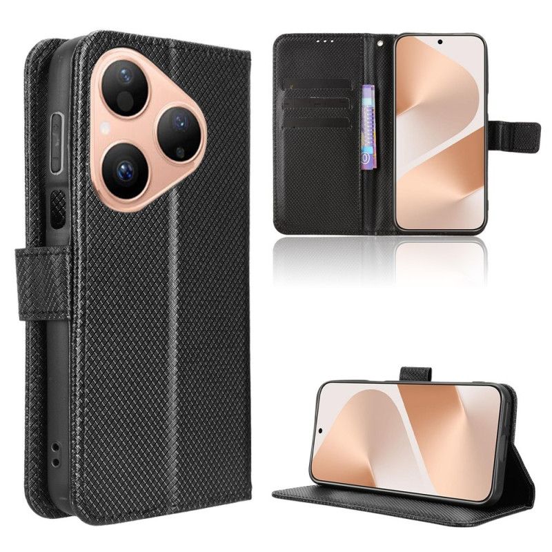 Etui Folio Huawei Pura 80 Tekstura Diamentu Etui Ochronne