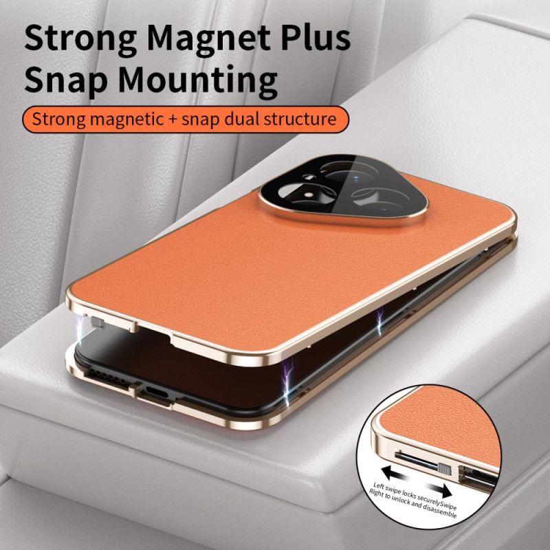 Etui Huawei Pura 80 Skórzana Konstrukcja I Hartowane Szkło Ochronne Na Ekran Etui Ochronne