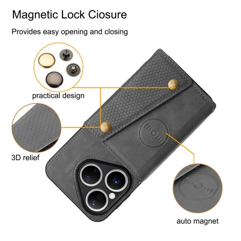 Futerały Huawei Pura 80 Etui Na Telefon Etui Na Karty Z Efektem Skóry