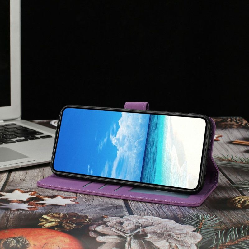 Etui Folio Do Samsung Galaxy S26 Ultra Kwiatowy Wzór Zamszu