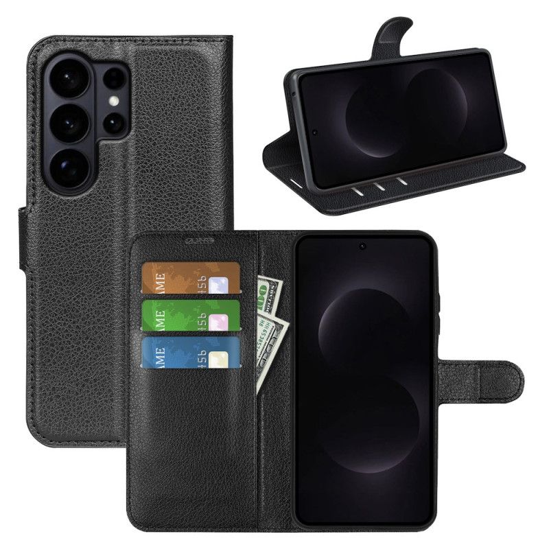 Etui Folio Do Samsung Galaxy S26 Ultra Sztuczna Skóra Liczi