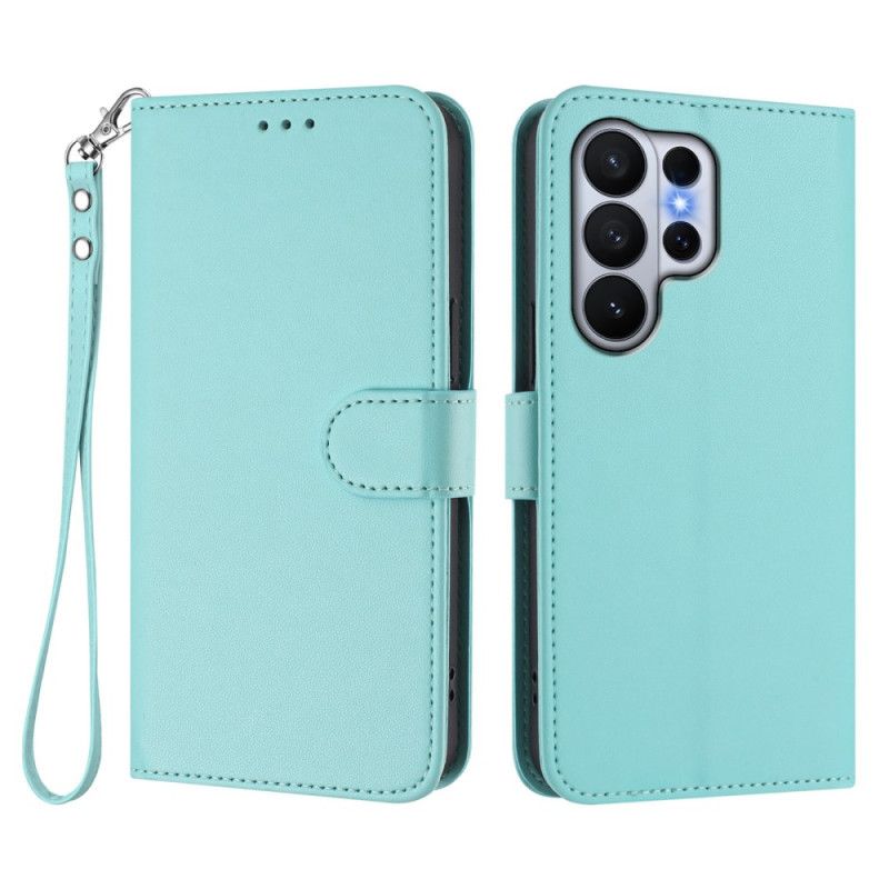 Etui Folio Samsung Galaxy S26 Ultra Gładki Efekt Skóry Z Paskiem Etui Ochronne