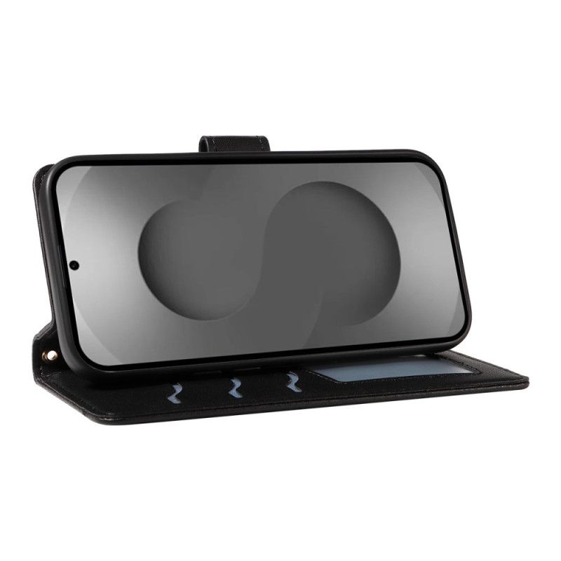 Etui Folio Samsung Galaxy S26 Ultra Pikowane Z Paskiem I Paskiem Na Ramię