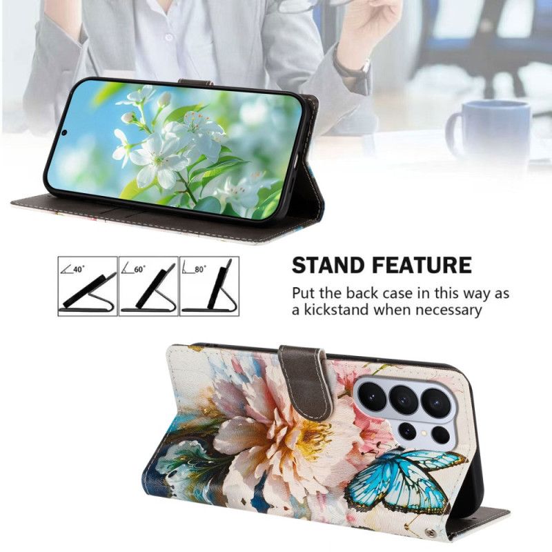 Etui Folio Samsung Galaxy S26 Ultra Piwonia I Motyl Etui Ochronne