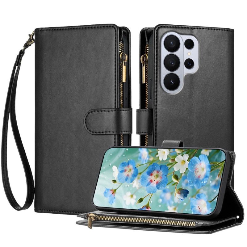 Skórzany Futerał Samsung Galaxy S26 Ultra Etui Na Telefon Klasyczny Portfel
