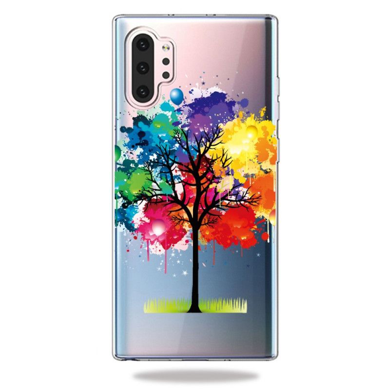 Etui Samsung Galaxy Note 10 Plus Przezroczyste Drzewo Akwarelowe Etui Ochronne