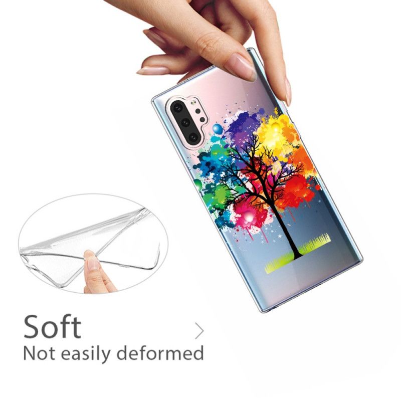 Etui Samsung Galaxy Note 10 Plus Przezroczyste Drzewo Akwarelowe Etui Ochronne