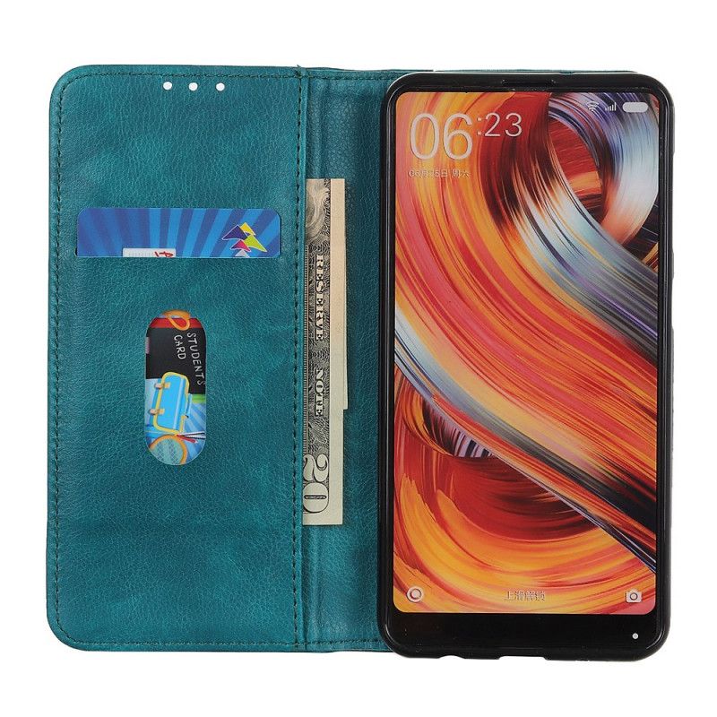 Flip Kotelot Samsung Galaxy Note 10 Plus Zielony Czarny Elegancka Dwoina Lychee