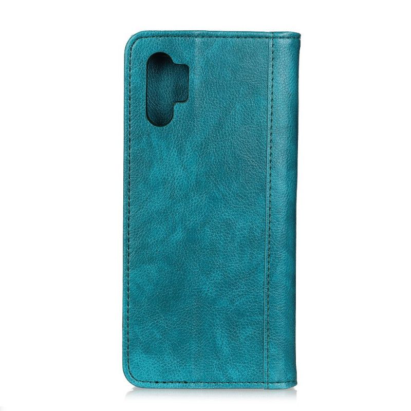 Flip Kotelot Samsung Galaxy Note 10 Plus Zielony Czarny Elegancka Dwoina Lychee