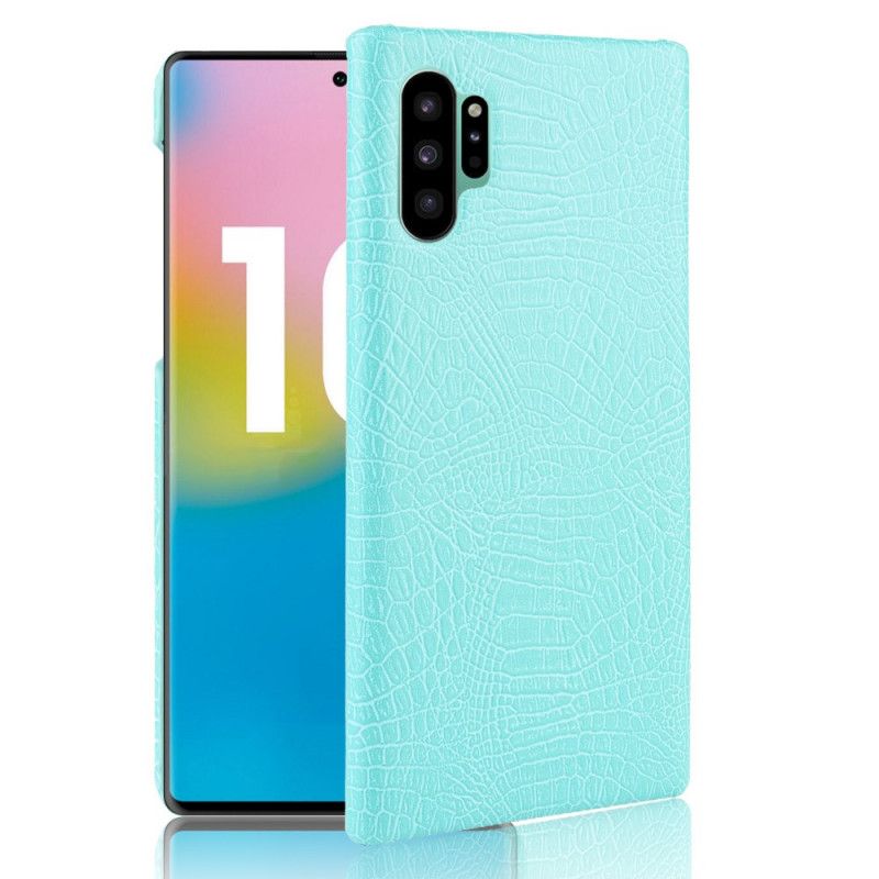 Futerały Samsung Galaxy Note 10 Plus Biały Czarny Etui na Telefon Efekt Skóry Krokodyla