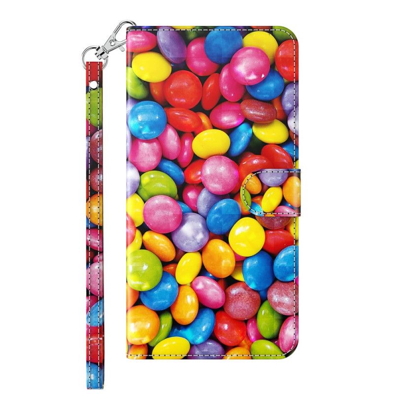 Etui Folio Samsung Galaxy A12 Cukierki Z Paskiem