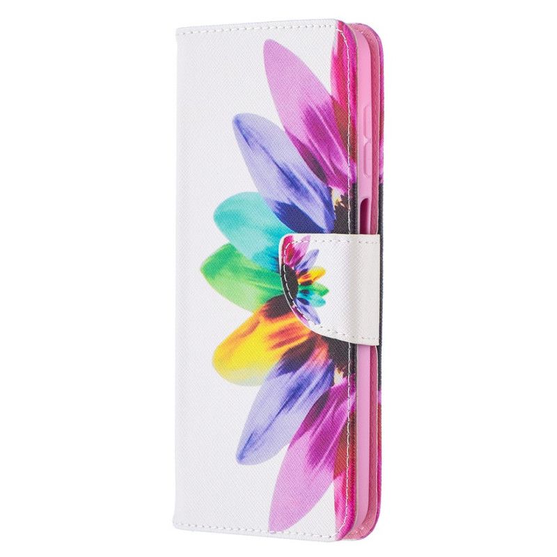 Etui Folio Samsung Galaxy A12 Kwiat Akwareli