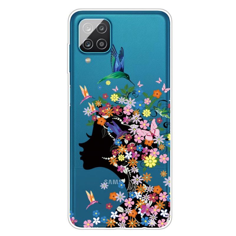 Etui Samsung Galaxy A12 Ładna Główka Kwiatu